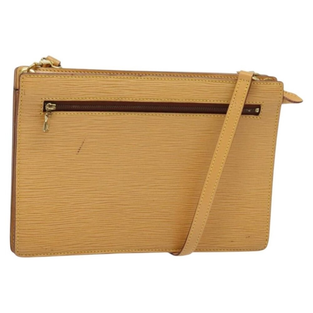 Authentic LOUIS VUITTON Epi Angian Shoulder Bag Beige M52116 LV